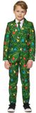 Suitmeister Christmas Green Tree Light Up - Kids Pak - Kerst Outfit met lichtjes - Groen - 4-6 jaar - Maat S