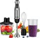 StarTech HB1200 Professionele staafmixer - 4-in-1 set - 1200 W - 6 snelheden - RVS behuizing - 6-bladssysteem - 220–240 V - Zwart