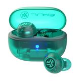 JLab Go POP ANC Draadloze Oordopjes - Noise Cancelling Oortjes - Bluetooth Multipoint - 24 uur Batterijduur - Met Microfoon - Draadloos - Geschikt voor Android en Apple - Clear Teal