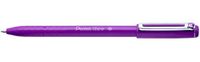 Pentel BX460-A balpen IZee, model met kap, metalen clip, 0, 5 mm lijndikte, 12 stuks, zwart 12 Stuk paars