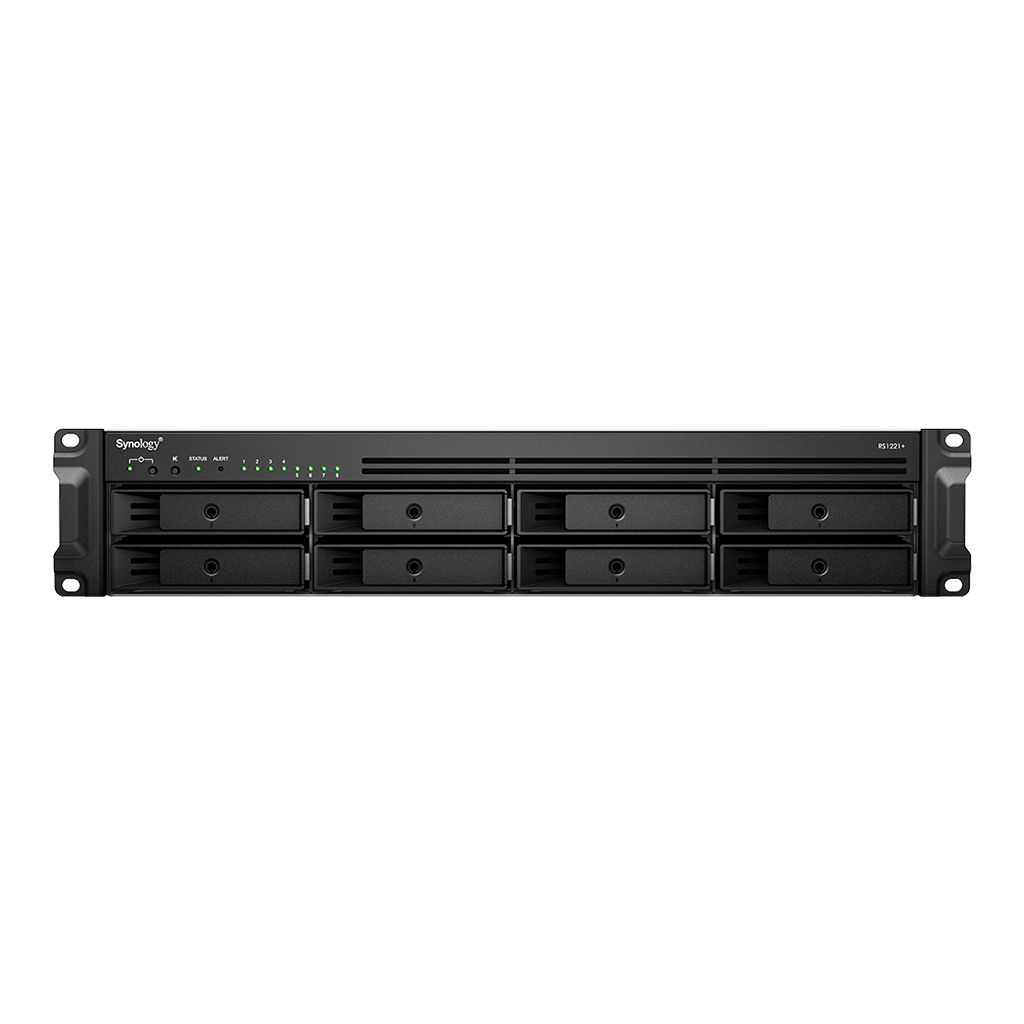 Synology RackStation RS1221+ - NAS server - 8-Bay - AMD Ryzen V1500B - 4GB RAM - Black