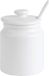 Merkloos / Sans marque Svenska Living suikerpotje - met deksel en lepel - wit - porselein - 180 ml