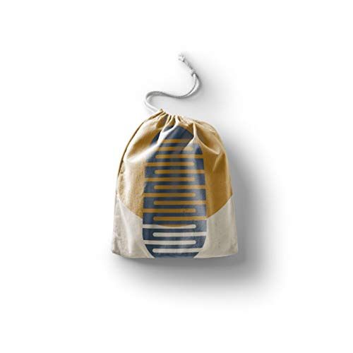 Bonamaison Bedrukte katoenen tas met trekkoord - 20 x 30 cm
