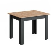Vicco Eettafel Repose, Antraciet/Goudkleurig Eiken, 100-140 x 80 cm Uitschuifbaar