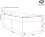 vidaXL Boxspringbed met matras Crèmekleurig 100 x 200 cm Stof