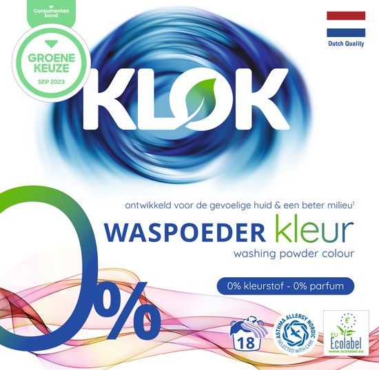 Klok Waspoeder Kleur - 18 Wasbeurten - 1.17 kg