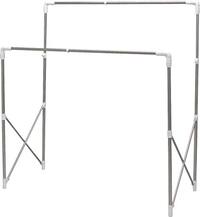 Iris Ohyama - Kleerhanger - 2 planken - Verstelbaar - Wit