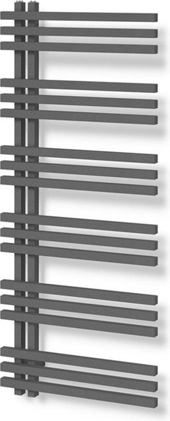 Maxaro Aluminium Handdoekradiator Kepler Donkergrijs Metallic 1001 Watt 55x129,6cm Verticaal