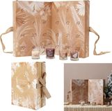 Merkloos / Sans marque Spies Trading Kerstmis Adventskalender - 34 x 25 x 14 cm - Beige