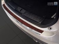 RVS Avisa RVS Achterbumperprotector 'Deluxe' passend voor Jaguar F-Pace 2016- Chroom/Rood-Zwart Carbon