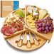 Planche à fromage en bambou avec set de couteaux pour 2-3 personnes