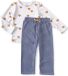 Little Label Pyjama Fille - Taille 146-152 - Bleu, Jaune Ocre - Coton BIO Doux