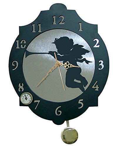 IMEX EL ZORRO 11323 horloge engel 374 x 312 mm, metaal, grijs, 40 x 34 x 7 cm