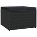vidaXL tuinvoetenbank met kussen poly rattan zwart - 8720286087794