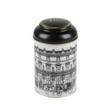 Urban living Ronde theekist met antiek effect, diameter 10,5 cm x hoogte 15 cm