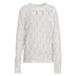 Me & My Monkey kanten rechtvallende gebloemde semi-transparante longsleeve - wit