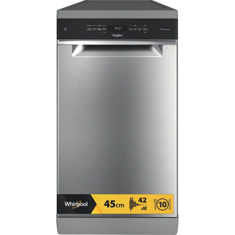 Whirlpool WH6FB10BS7A0X Vrijstaand 10 couverts B Slimline Vaatwasser - Roestvrijstaal