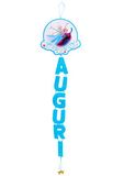 Ciao - Disney Frozen 90891 Wenskaart van doek met belletje, blauw