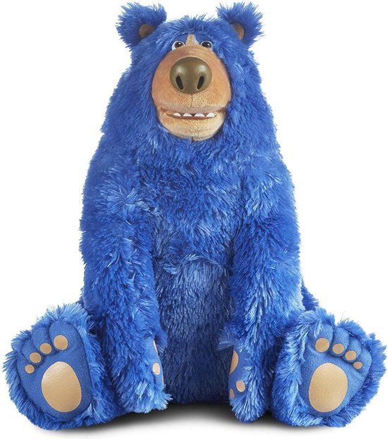 Jonotoys Knuffelbeer Wonderpark Junior - 35 cm - Blauw Pluche
