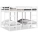 Maison Exclusive - Cadre de lit triple, blanc, pour lits de 140x200 cm ou 70x140 cm, en bois de pin