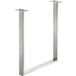 Häfele Pied de table 80 x 20 mm, acier inoxydable, poli