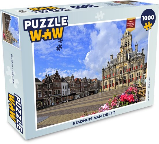 MuchoWow Puzzel Huis - Delft - Centrum - Legpuzzel - Puzzel 1000 stukjes volwassenen