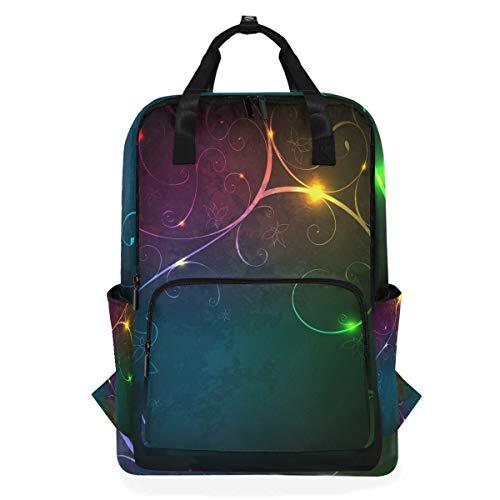 MONTOJ Travel Rugzak Cool Art Bloem Licht Patroon School Rugzak