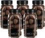 Mica Decorations decoratie stenen - 5x - groot - 650ml - bruin mix - hobby steentjes - sier stenen