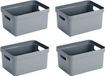 Sunware Boîte de rangement Sigma - 4 pièces - Plastique - Bleu - 5 litres