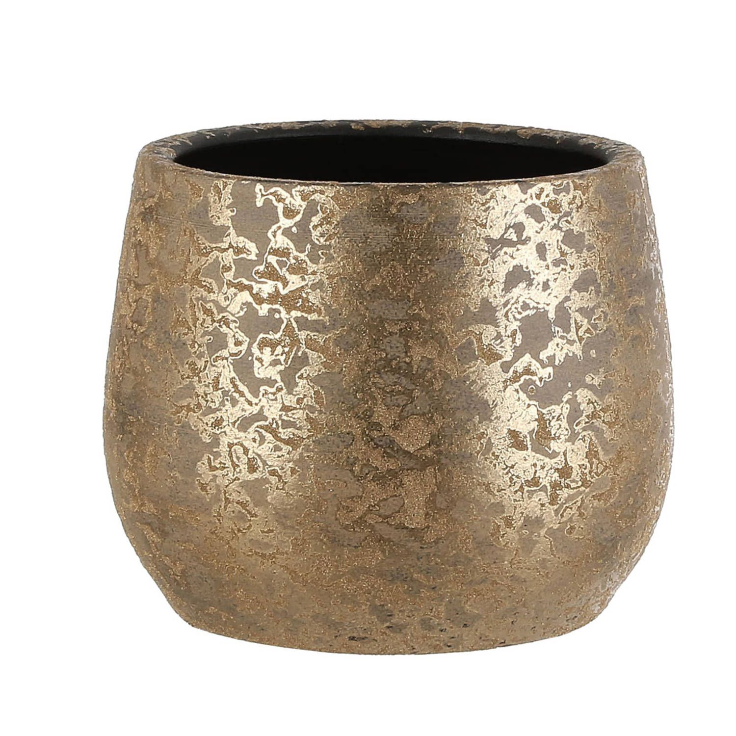 Mica Decorations Clemente Bloempot - H20 x Ø25,5 cm - Terracotta - Goud - 8718861530957
