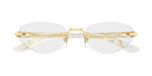Cartier Ct0609o Lunettes de vue femme doré œil de chat 55mm