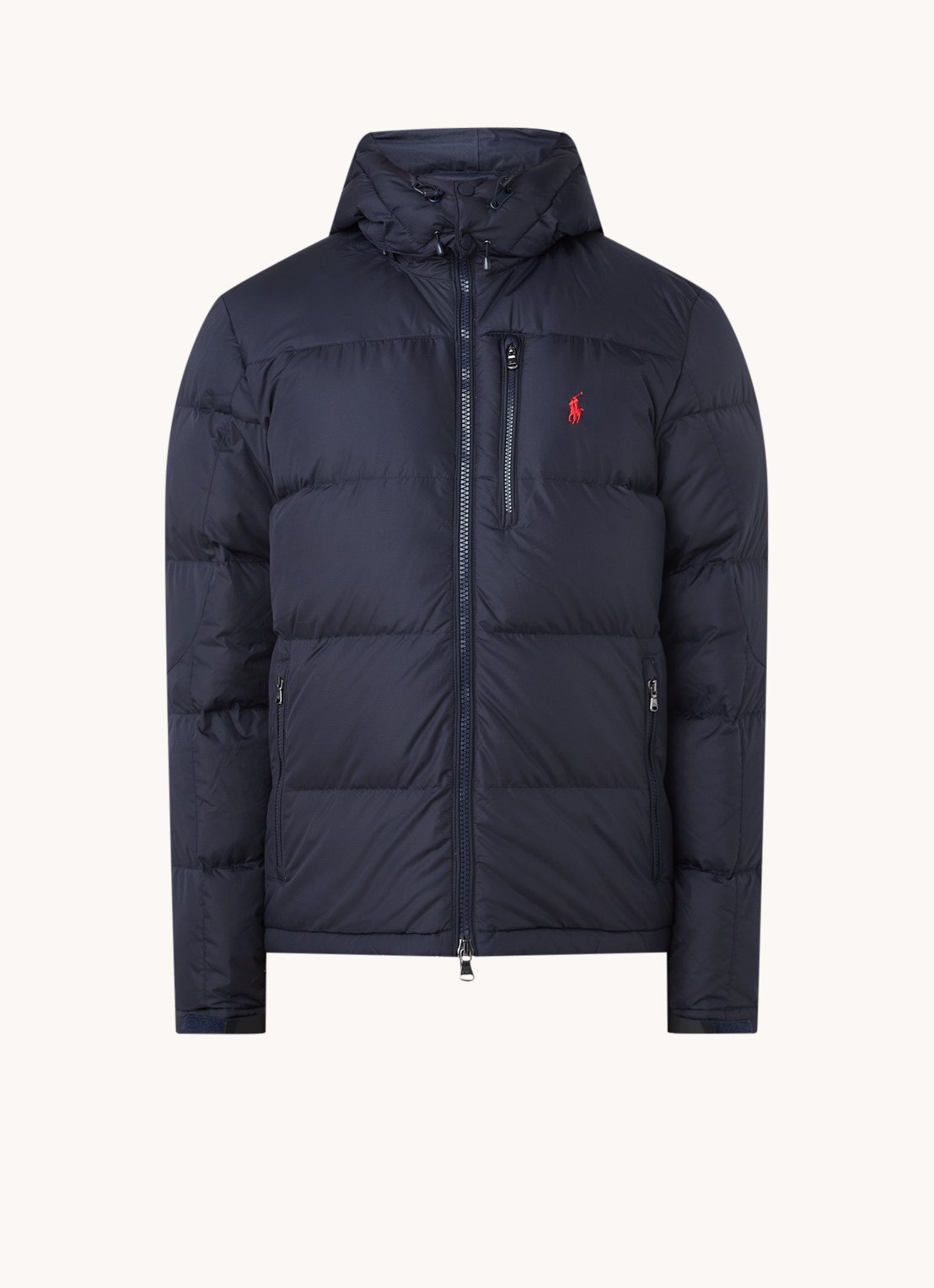 Ralph Lauren Puffer jas met ritszakken en afneembare capuchon