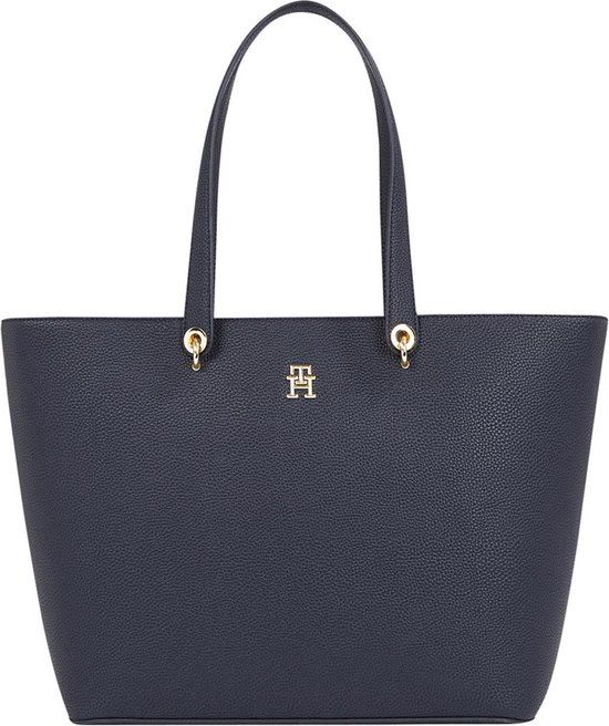 Tommy Hilfiger TH Emblem Tote - Blauw - Shopper - Dames