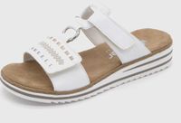 Rieker Dames V0636 Wit Slippers Maat 40