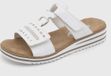 Rieker Dames V0636 Wit Slippers Maat 40