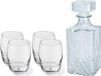 Excellent Houseware Carafe à whisky/eau en verre 900 ml avec 4 verres à whisky de luxe 360 ml