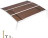 VEVOR Voordeurluifel 120x100 cm, Aanbouwluifel, Dak met Afwatering & ABS-beugel, Bescherming tegen Regen, Sneeuw & Zon, Polycarbonaat Deurluifel voor Veranda & Terras, Bruin