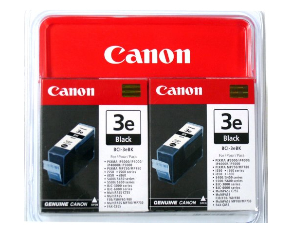 Canon BCI-3EBK, 2-pack duo pack / zwart