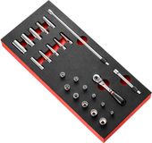FACOM module doppen 1/4 6-kant - inch (foam)