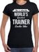 Bellatio Decorations Shoppartners Bv Worlds Greatest Trainer Cadeau T-shirt Zwart Dames M