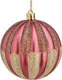Krist+ Kerstbal Ø 8 cm 6 Stuks Roze Plastic