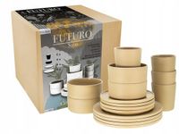 CreaTable Futuro Sand 16-delig servies - Steengoed combiset