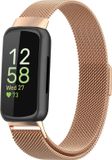 By Qubix - Milanese bandje - Champagne goud - Geschikt voor Fitbit Inspire 3