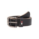 Tommy Jeans TJM Otis leren riem zwart