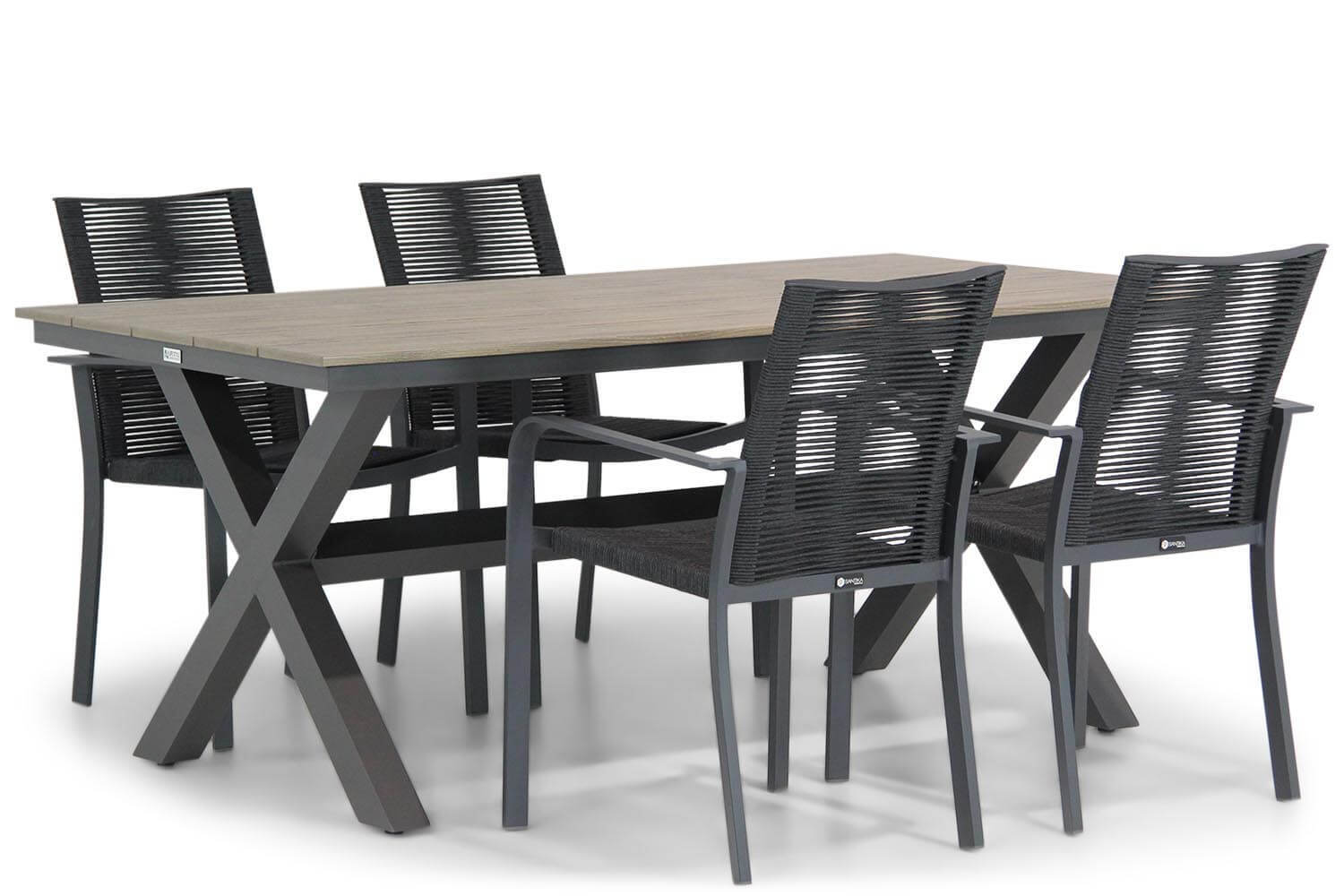 Santika Furniture Santika Annisa/Forest 180 cm dining tuinset 5-delig