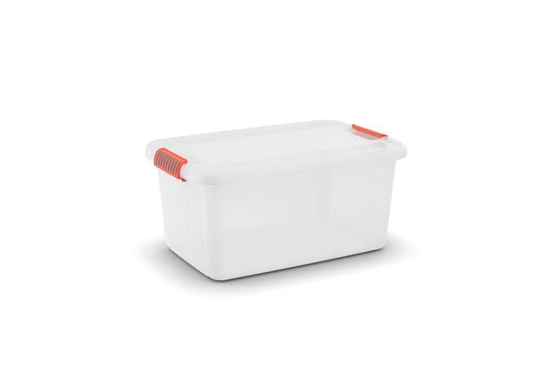 KIS K Latch Box Opbergdoos Rechthoekig Oranje/Transparant