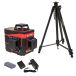 FUTECH MC3D Multicross 3D Compact Kruislijnlaser Set Incl. Statief In Koffer - Rood - 2x 120m - 3 Lijnen