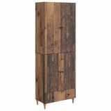 vidaXL - Bank loungeset - Bewerkt hout - Oud hout