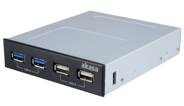 Akasa InterConnect S - USB 3.0 Hub - 4x USB 3.0, 2x USB 2.0