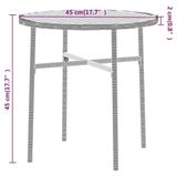 vidaXL 3-delige Tuinset Poly Rattan Bruin